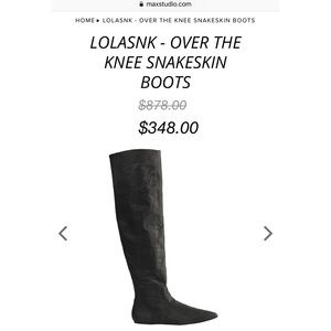 Max Studio Leon Max Black Snakeskin Boots 8 1/2M